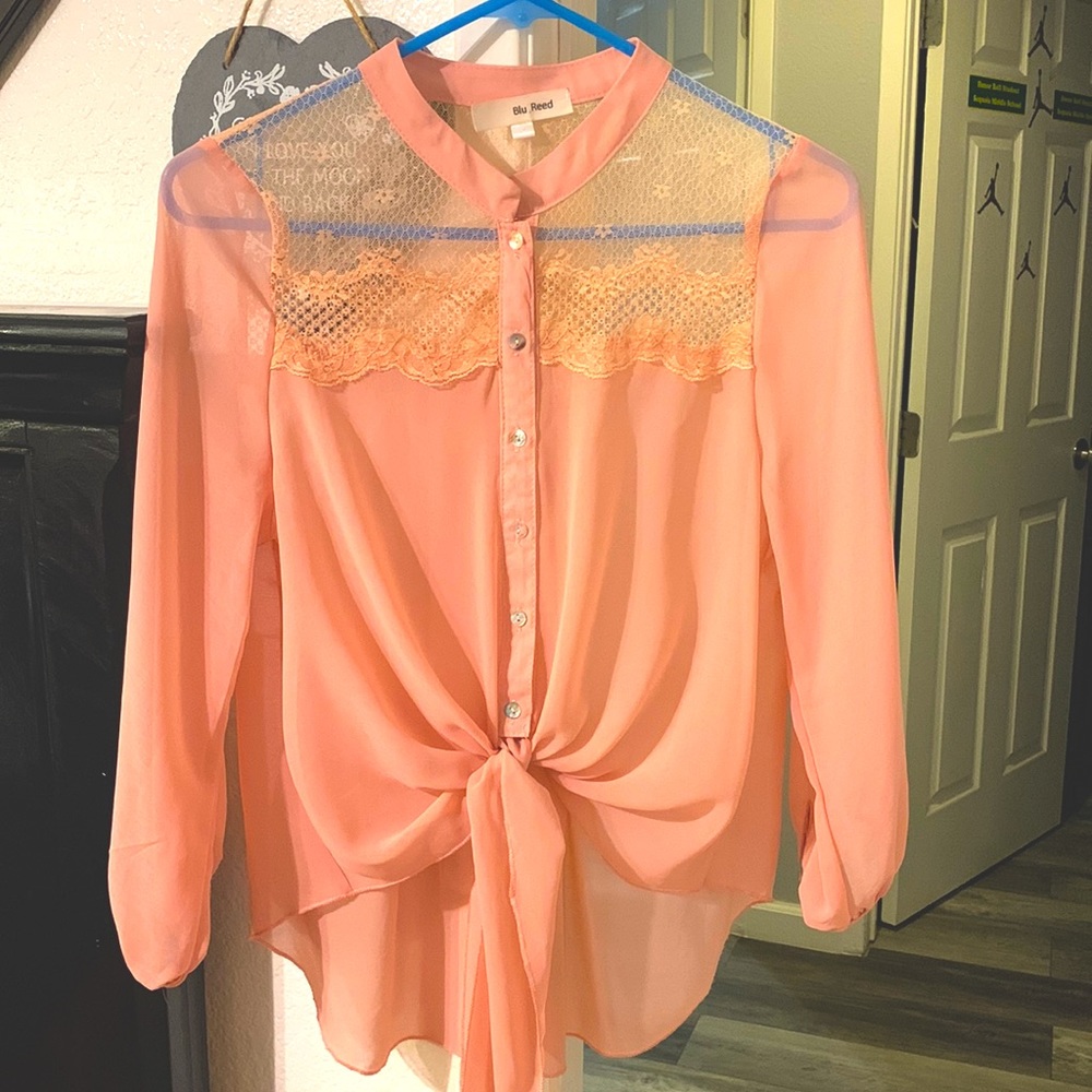 Long sleeve button down top